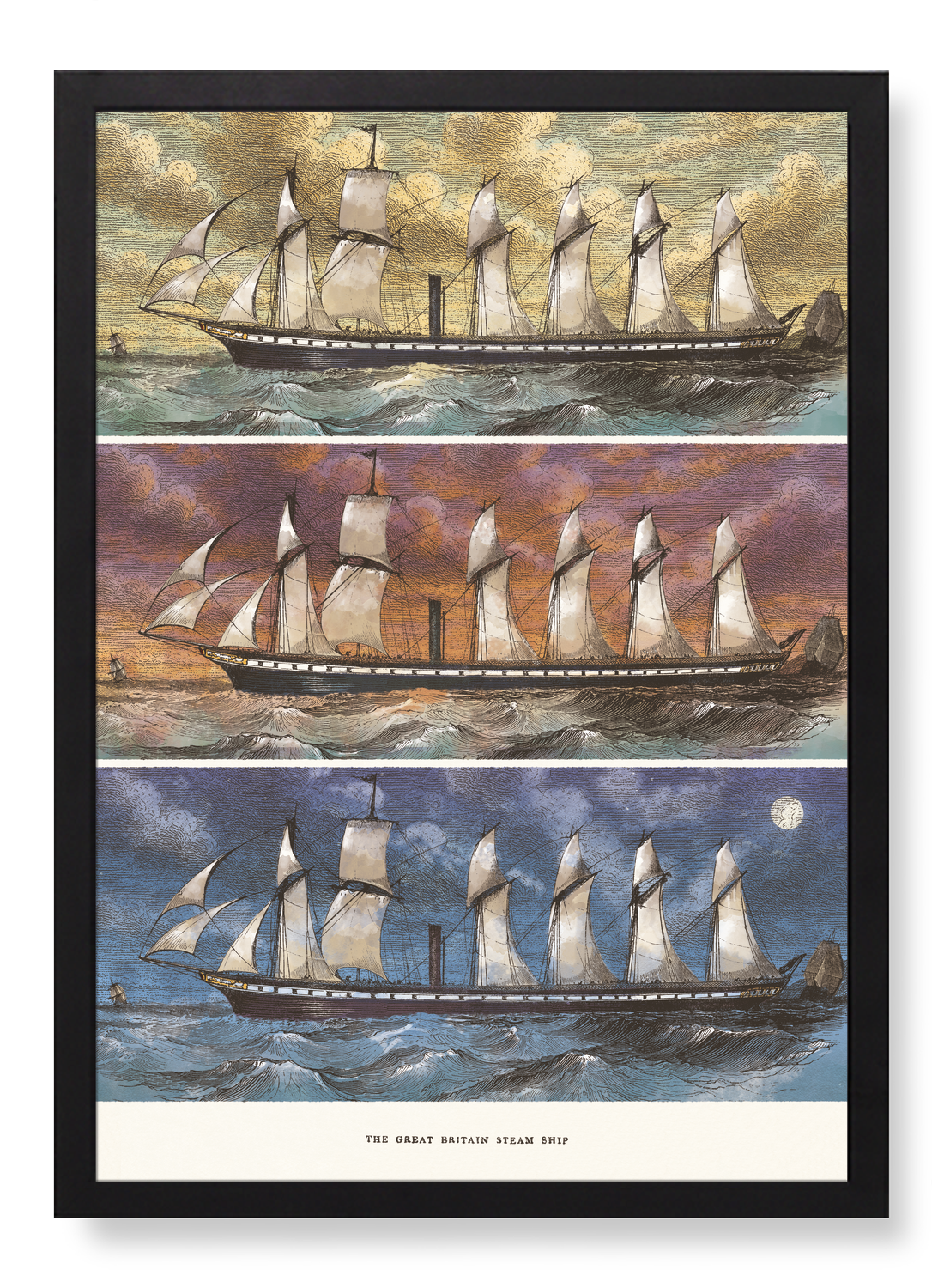 LAUNCH OF THE GREAT BRITAIN STEAM SHIP (1843)