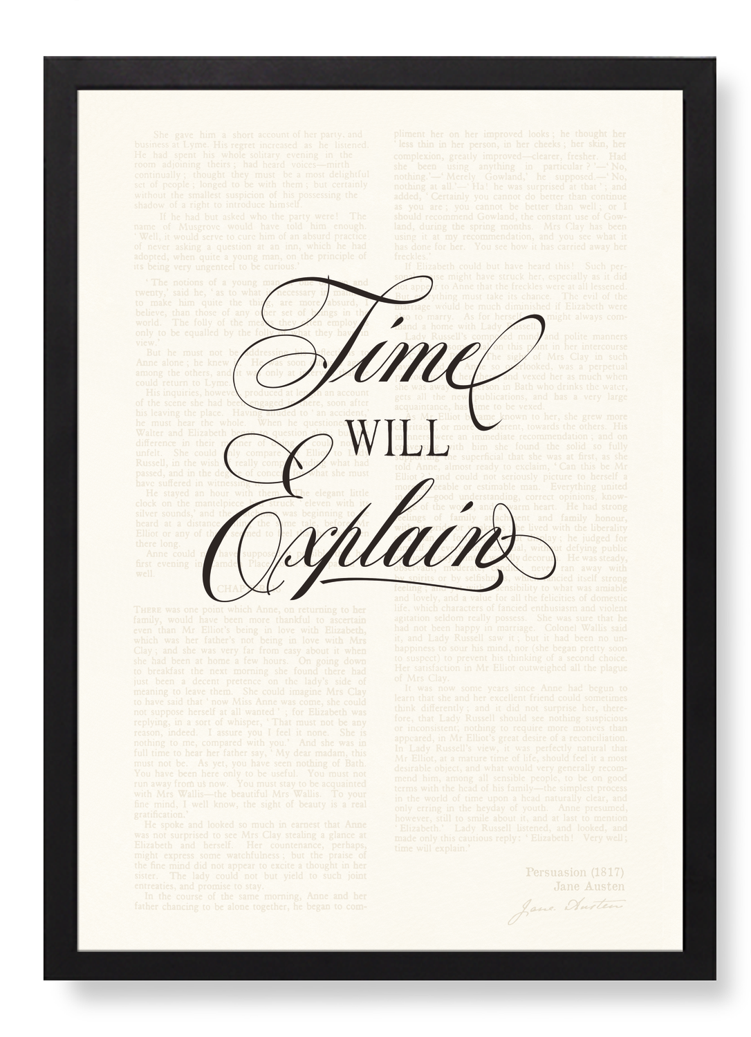 TIME WILL EXPLAIN (1818)