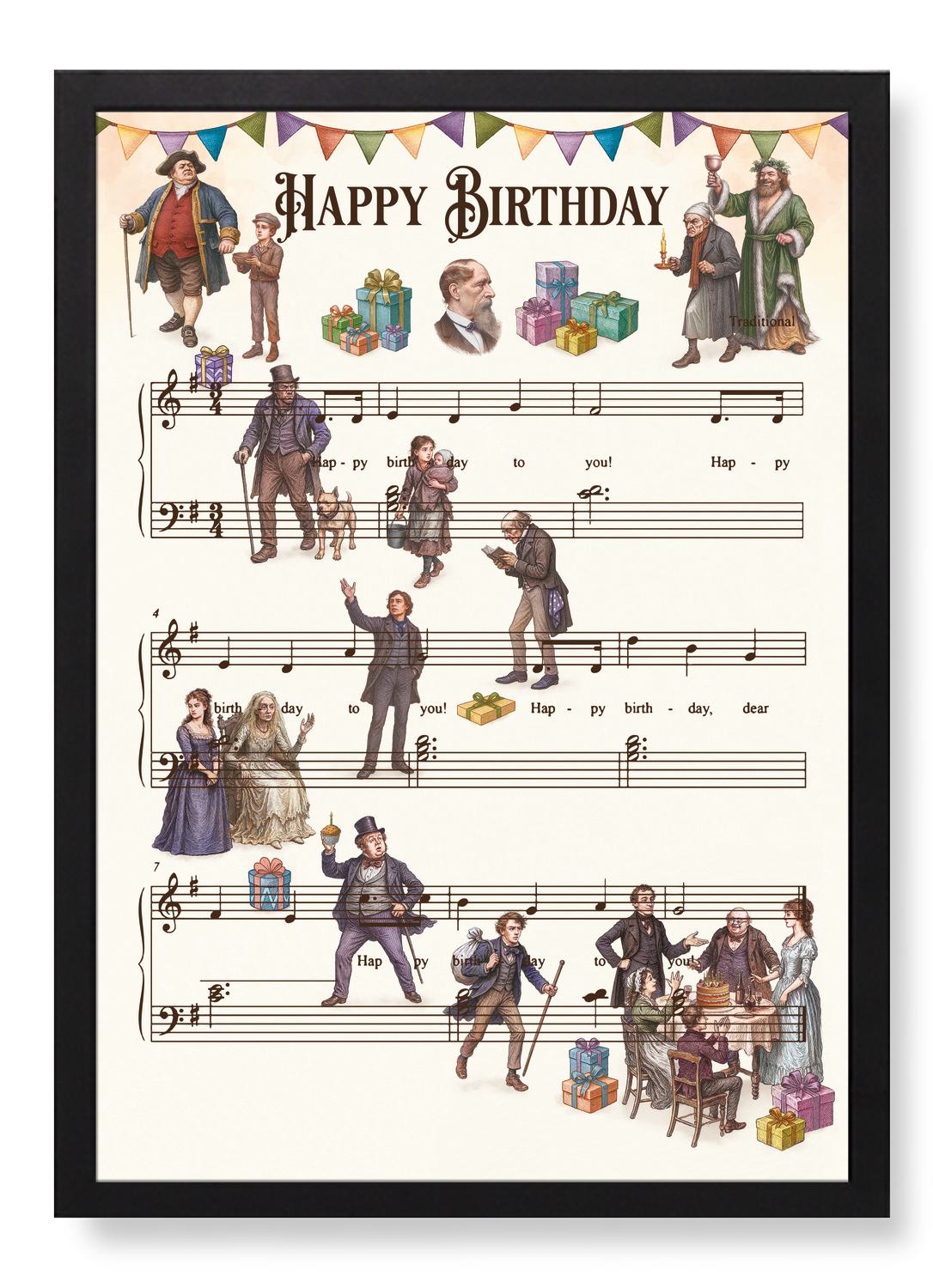 DICKENS BIRTHDAY MUSIC SCORE