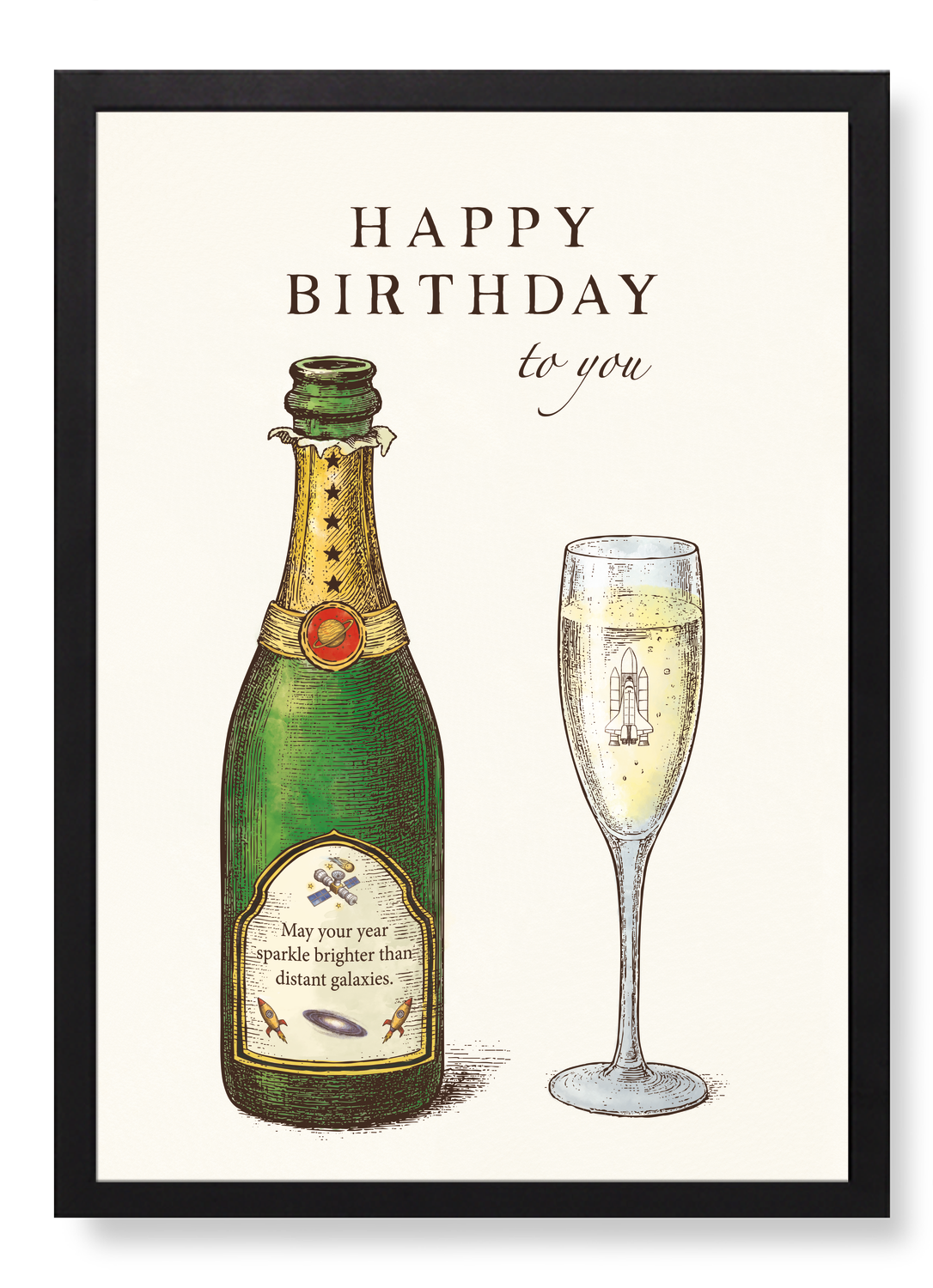 SPACE BIRTHDAY CHAMPAGNE