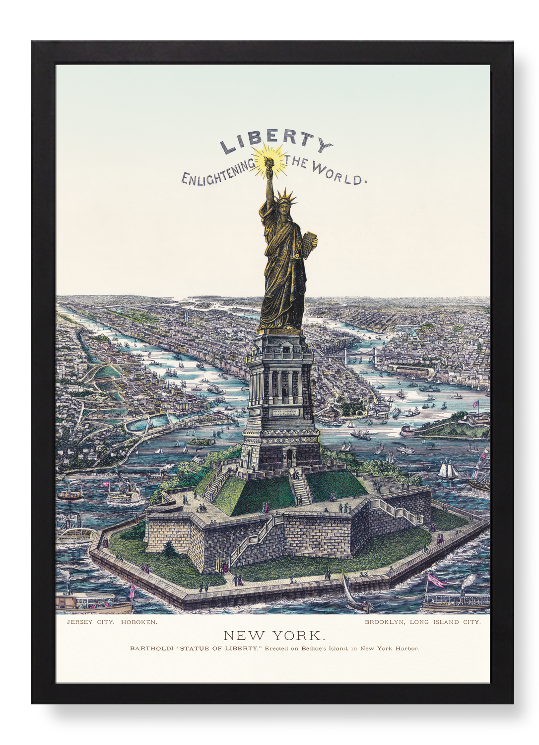 STATUE OF LIBERTY ON BEDLOE'S ISLAND (1885)
