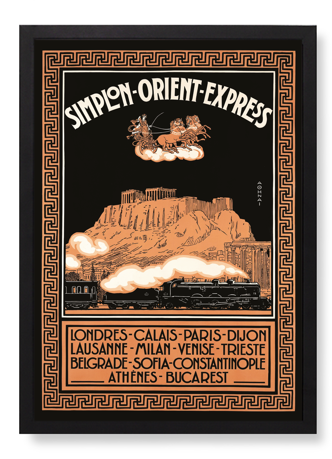 AFFICHE: SIMPLON-ORIENT-EXPRESS À DESTINATION D’ATHÈNES (C.1920)