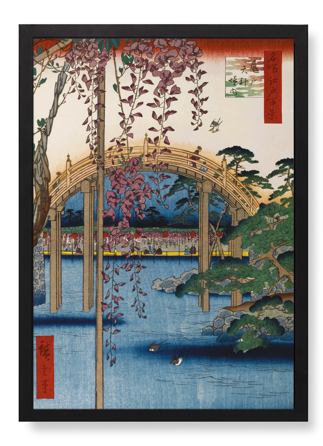 INSIDE KAMEIDO TENJIN SHRINE (1857)