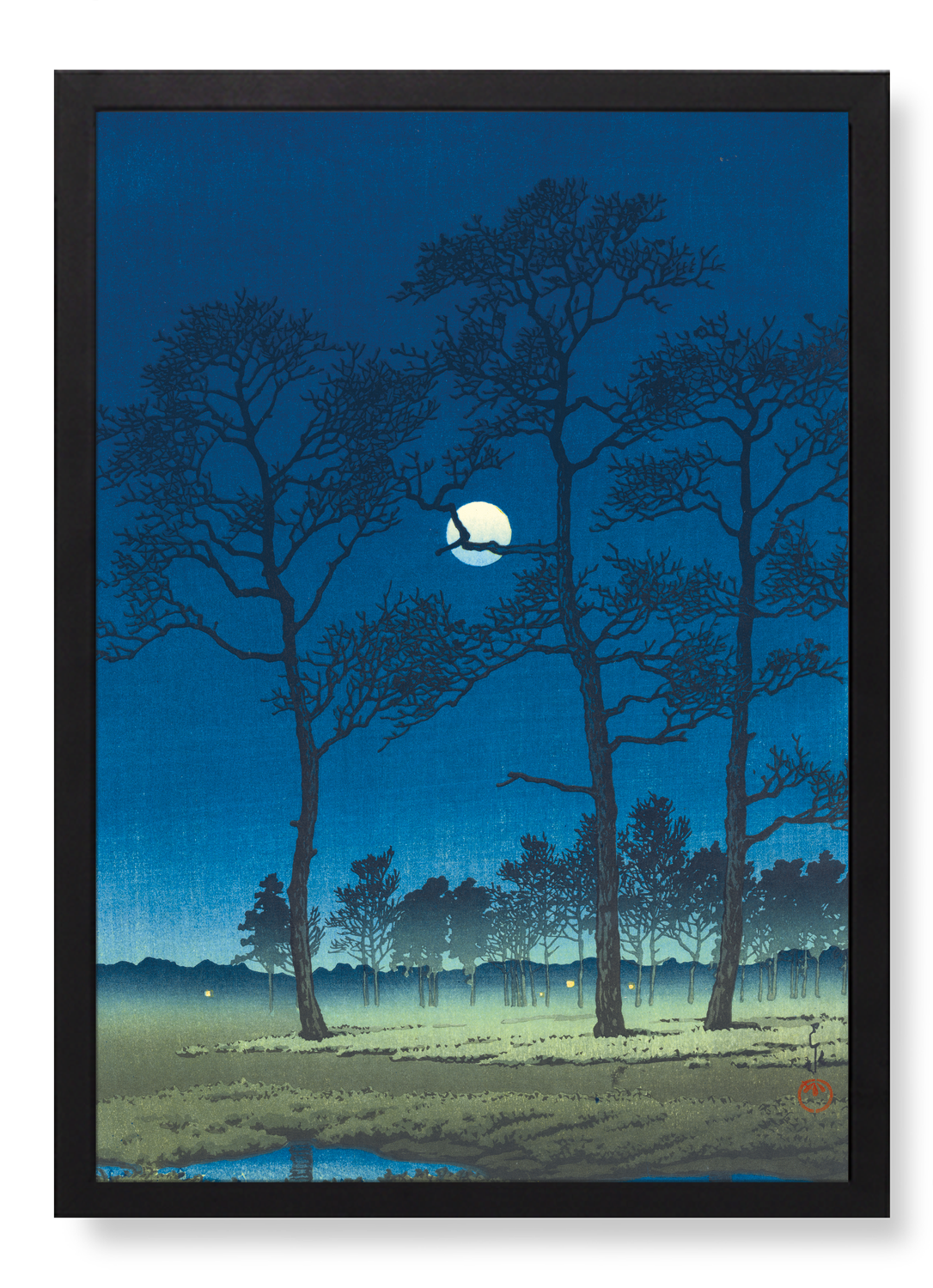 WINTER MOON OVER TOYAMA PLAIN