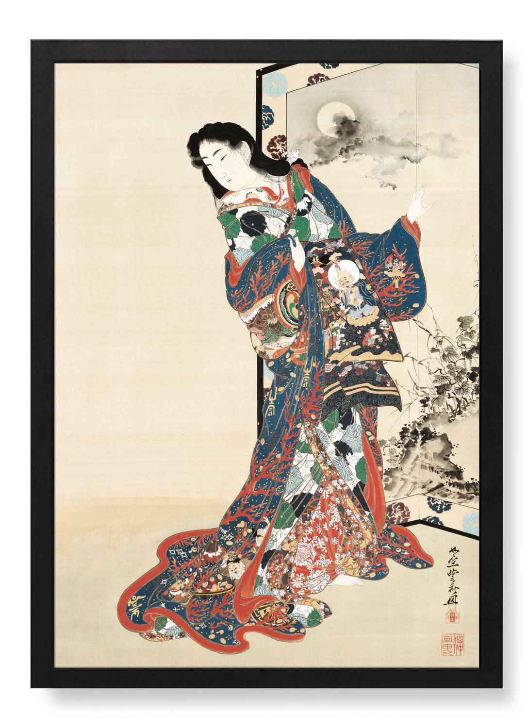 BEAUTY BEFORE A SCREEN (C.1851-89)