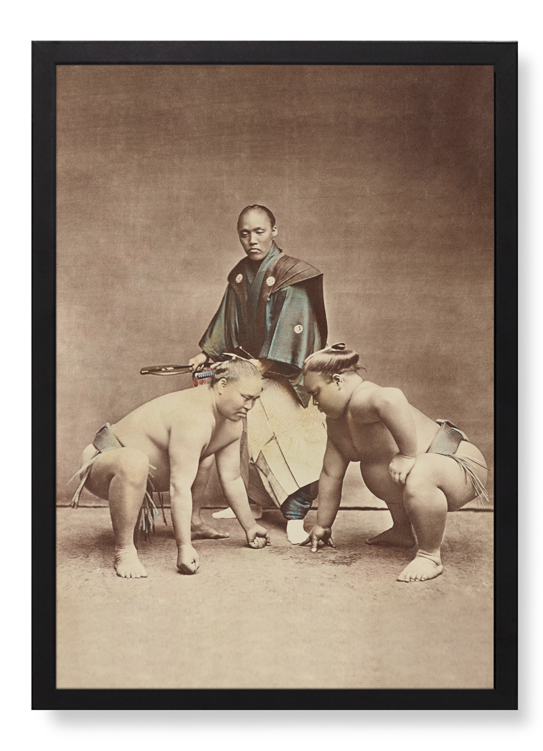 SUMO WRESTLERS IN THE RING (LATE 19TH C.)