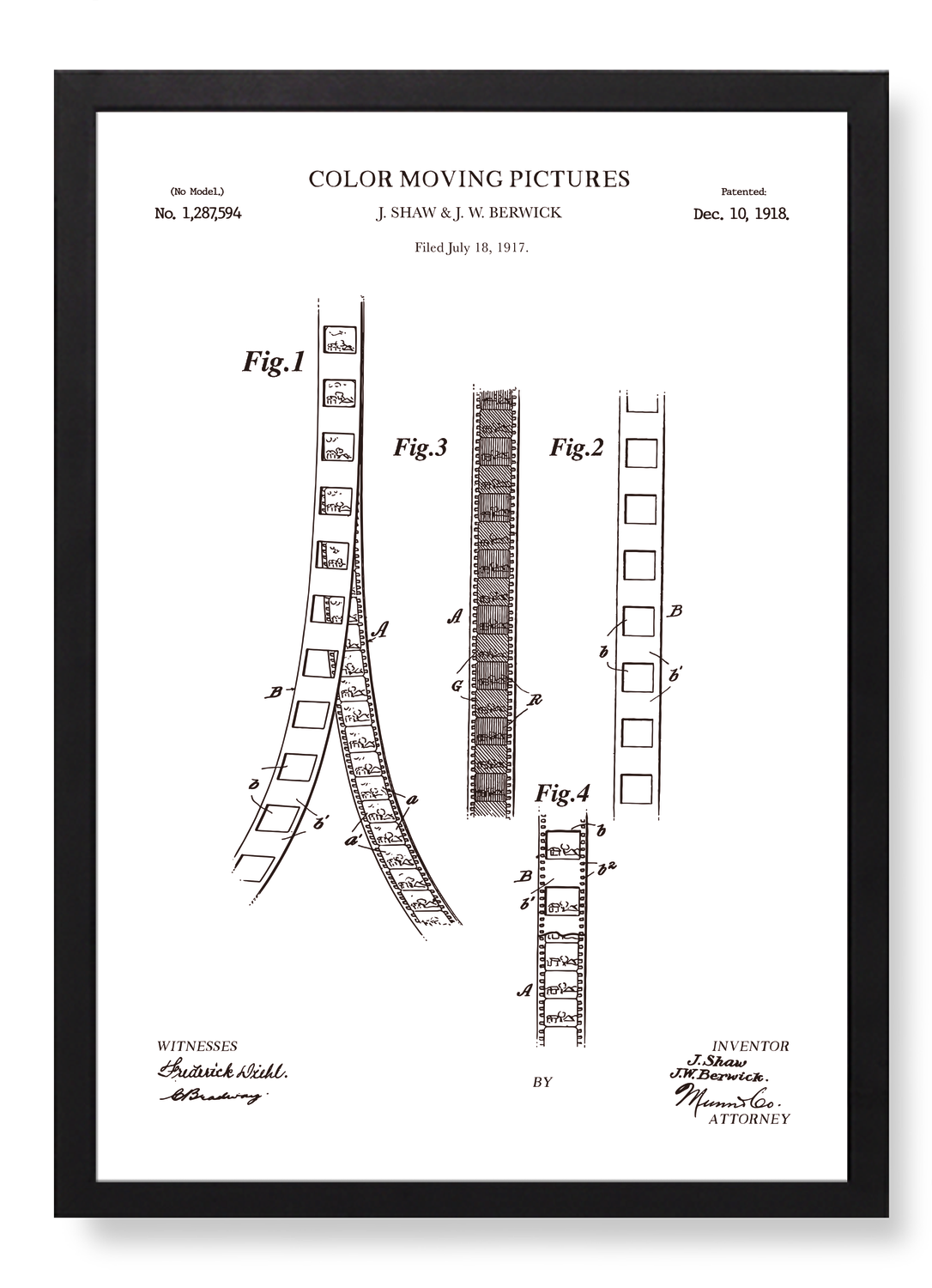 PATENT OF COLOUR MOVING PICTURES (1918)