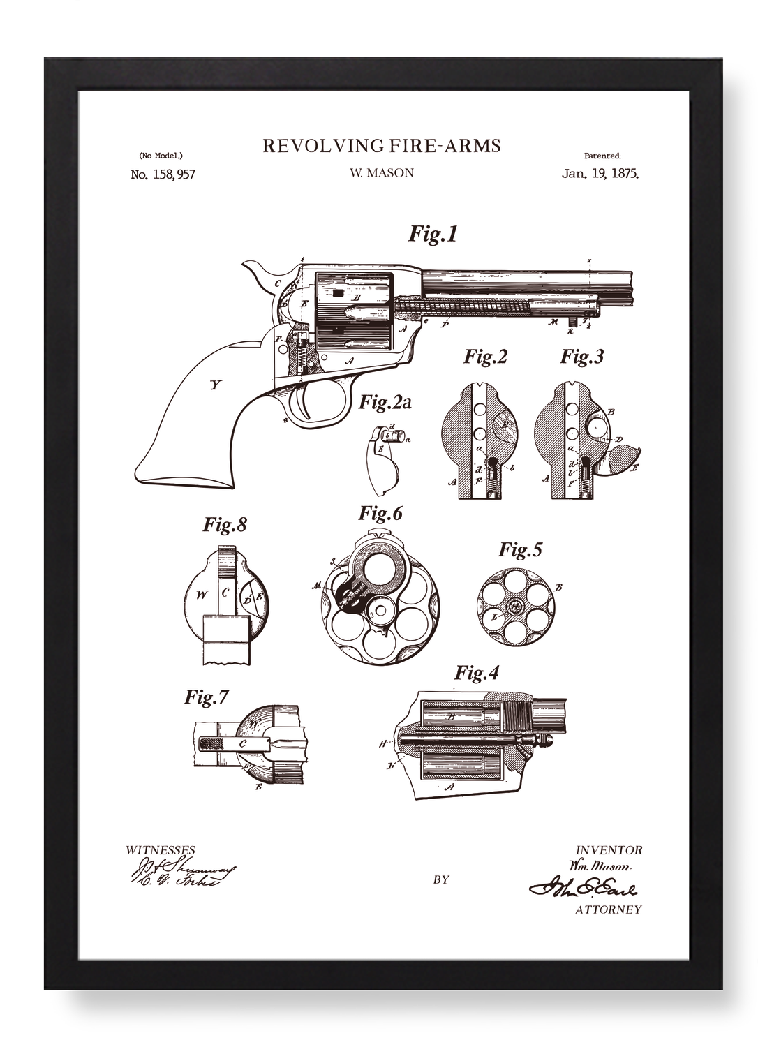 PATENT OF REVOLVING FIRE-ARMS (1875)
