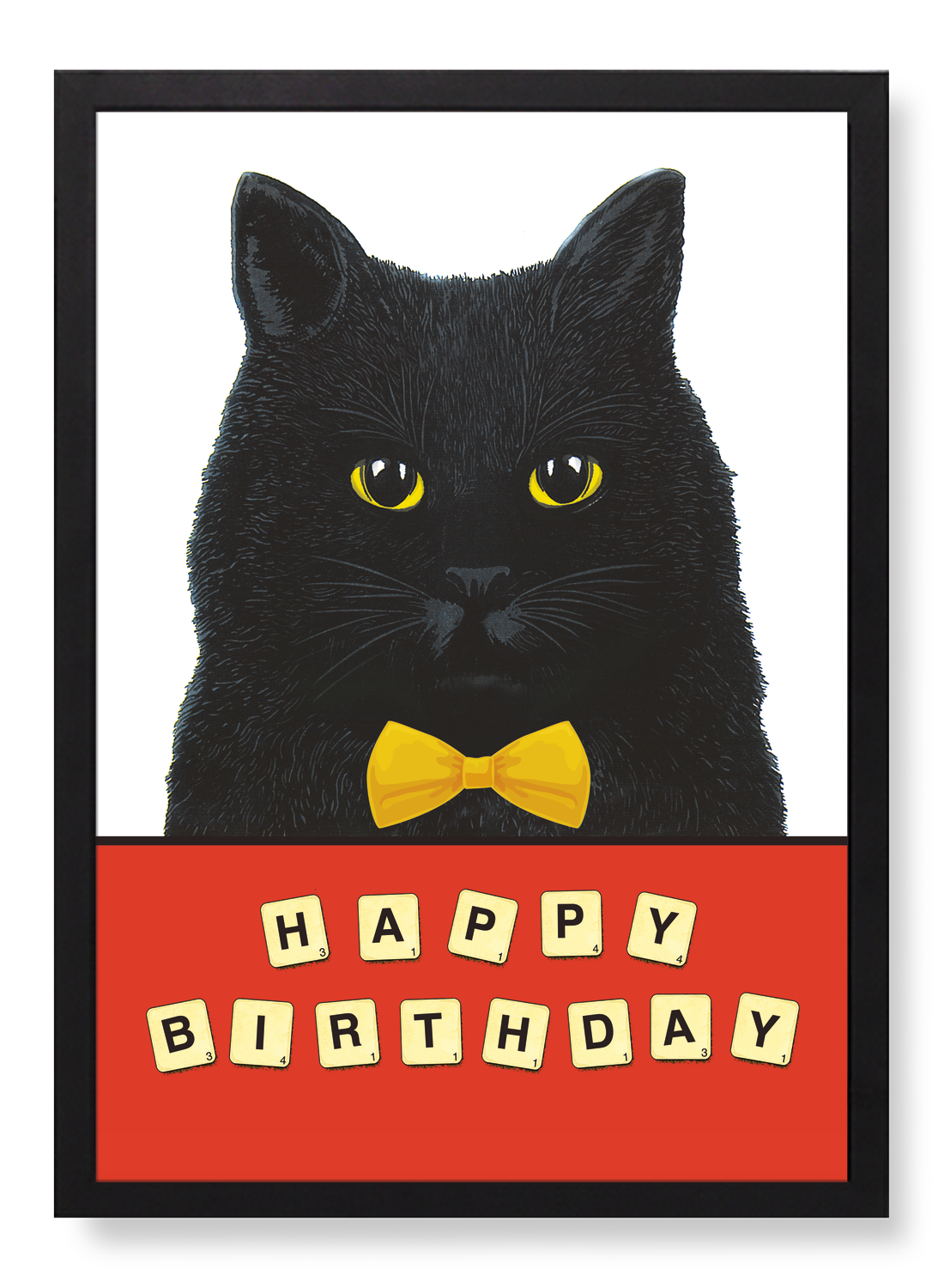 BIRTHDAY SCRABBLE CAT