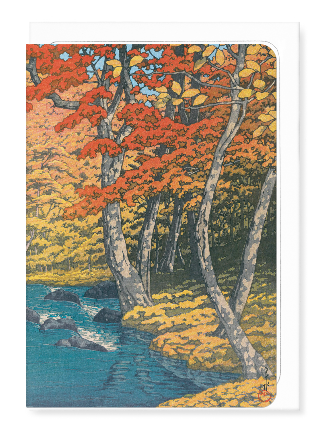 Ezen - Autumn at Oirase (1933) - Greeting Card - Front