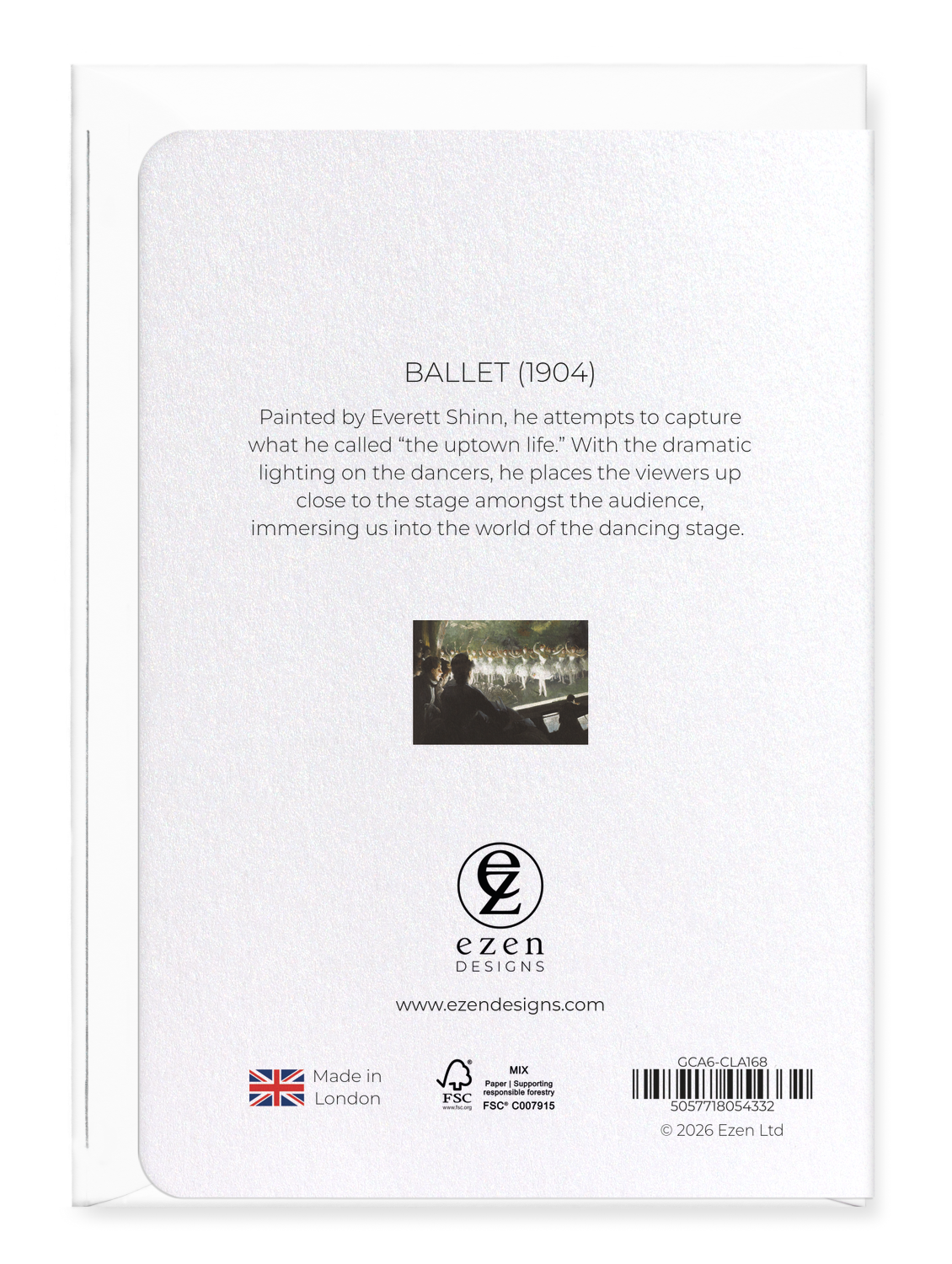 Ezen - Ballet (1904) - Greeting Card - Back