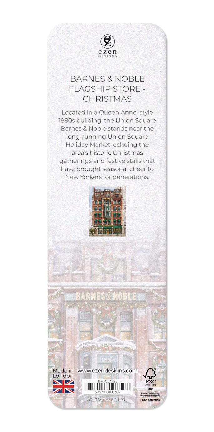 Ezen - Barnes & Noble Flagship Store - Christmas - Bookmark - Back
