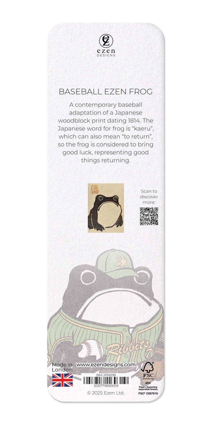 Ezen - Baseball Ezen Frog - Bookmark - Back