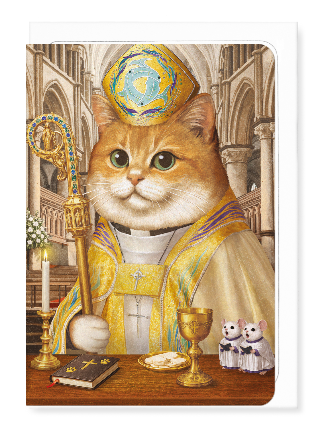 Ezen - Bishop Classic Cat - Greeting Card - Front