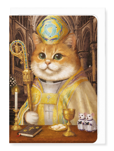 Ezen - Bishop Ginger Classic Cat - Greeting Card - Front