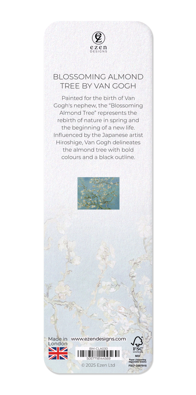 Ezen - Blossoming almond tree by Van Gogh - Bookmark - Back