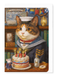 Ezen - British Sailor Birthday Classic Cat - Greeting Card - Front
