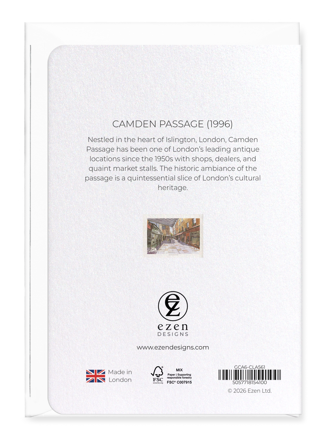 Ezen - Camden Passage (1996) - Greeting Card - Back