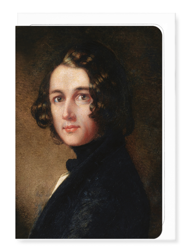 Ezen - Charles Dickens Portrait by Margaret Gillies (1843) - Greeting Card - Front