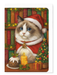 Ezen - Christmas Cat and Books - Greeting Card - Front