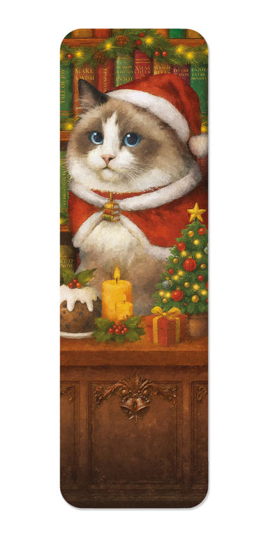 Ezen - Christmas Classic Cat - Bookmark - Front