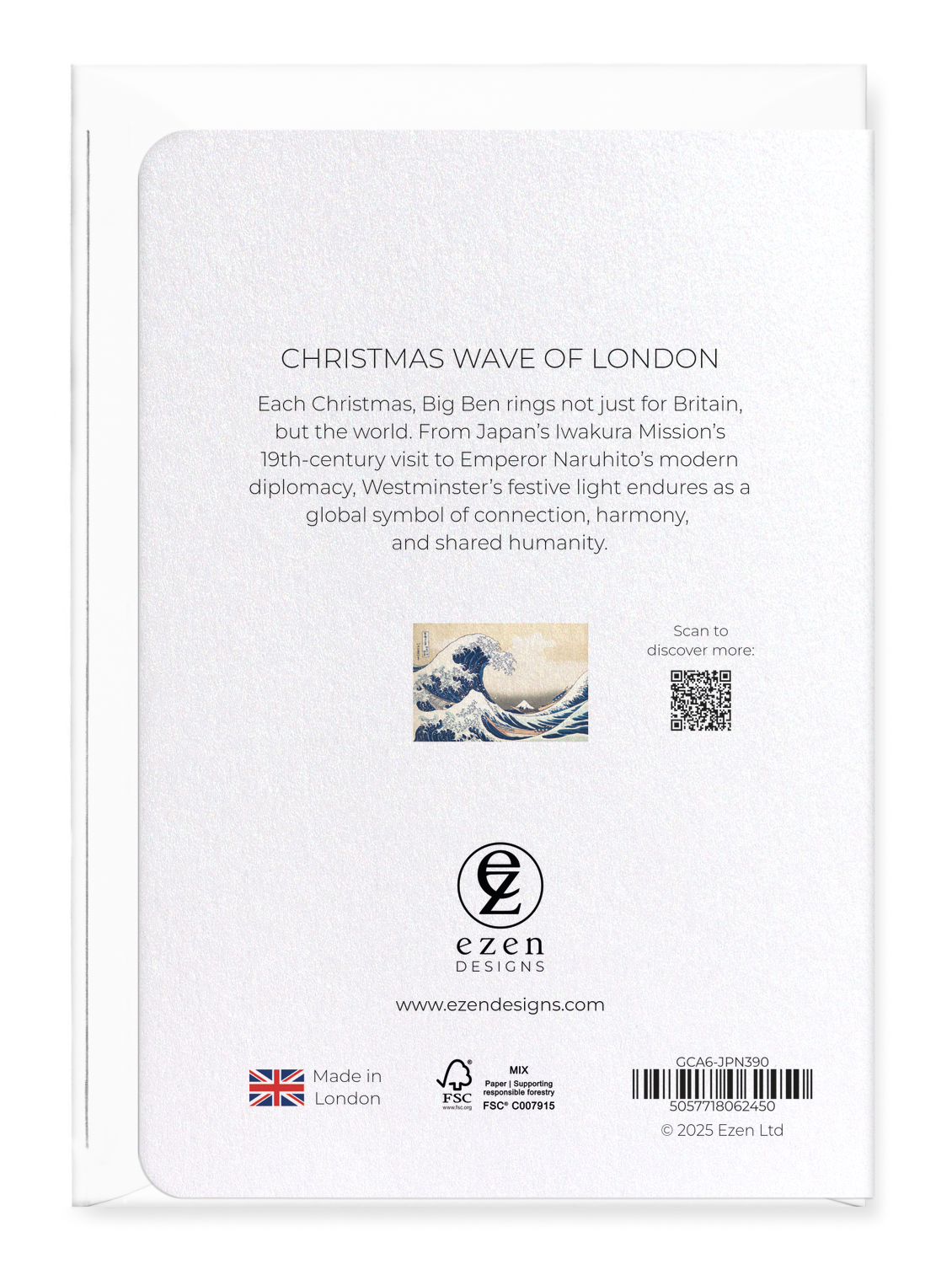 Ezen - Christmas Wave of London - Greeting Card - Back