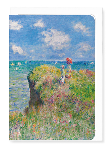 Ezen - Cliff walk at pourville (1882) - Greeting Card - Front