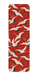 Ezen - Crane embroidery on red - Bookmark - Front