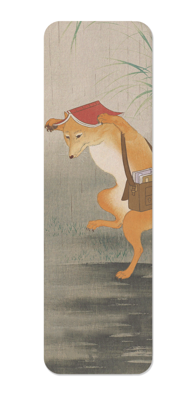 Ezen - Dancing Book loving fox - Bookmark - Front