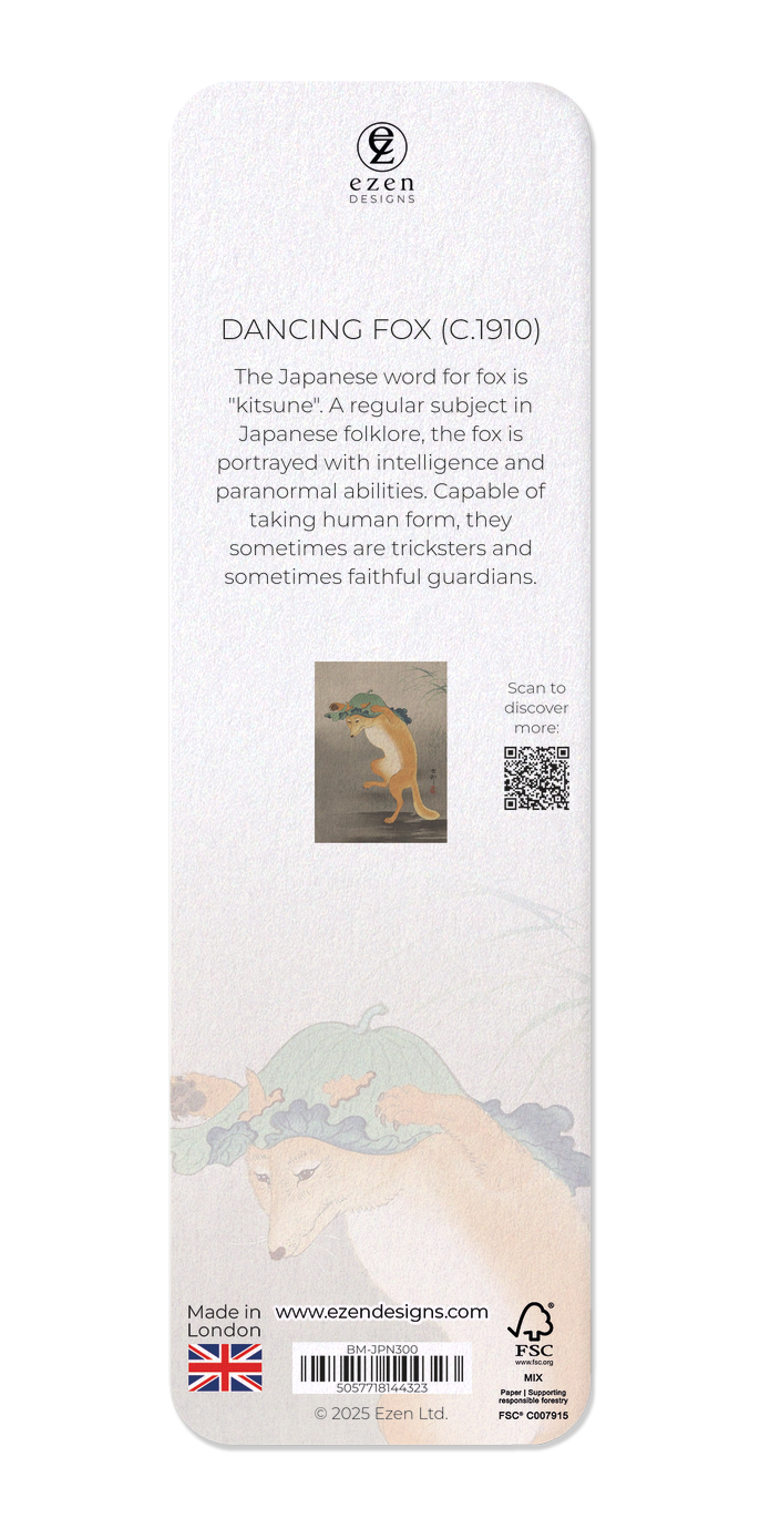 Ezen - Dancing fox (c.1910) - Bookmark - Back