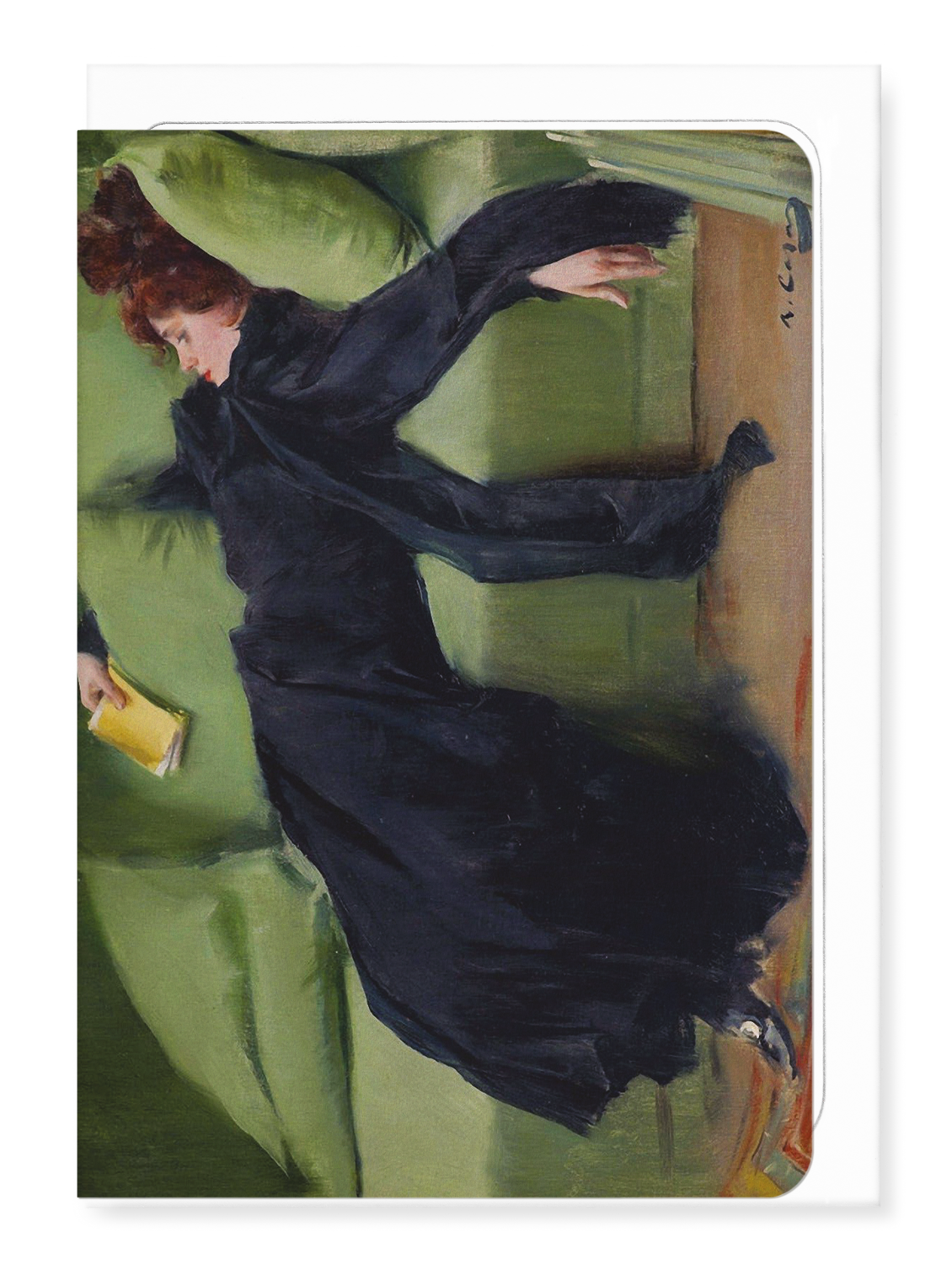 Ezen - Decadent Young Woman. After the Dance. (1899) - Greeting Card - Front