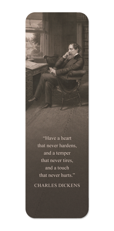 Ezen - Dickens At His Desk (1875) - Bookmark - Front
