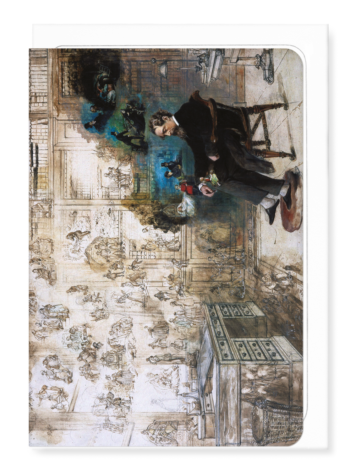 Ezen - Dickens' Dream by Robert William Buss (1875) - Greeting Card - Front