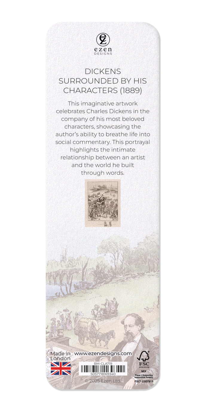 Ezen - Dickens surrounded by his characters (1889) - Bookmark - Back