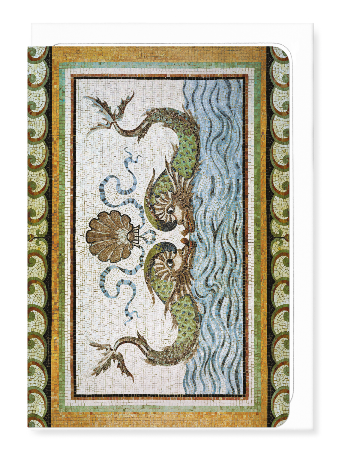 Ezen - Dolphins of The Breakers (c. 1895) - Greeting Card - Front
