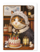 Ezen - Florence Nightingale Birthday Classic Cat - Greeting Card - Front