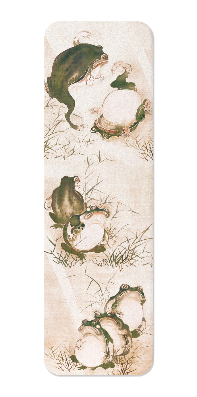 Ezen - Frogs in Sumo Match (Early 19th C) - Bookmark - Front