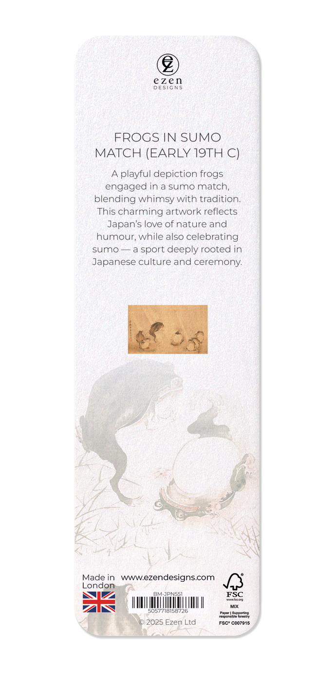Ezen - Frogs in Sumo Match (Early 19th C) - Bookmark - Back