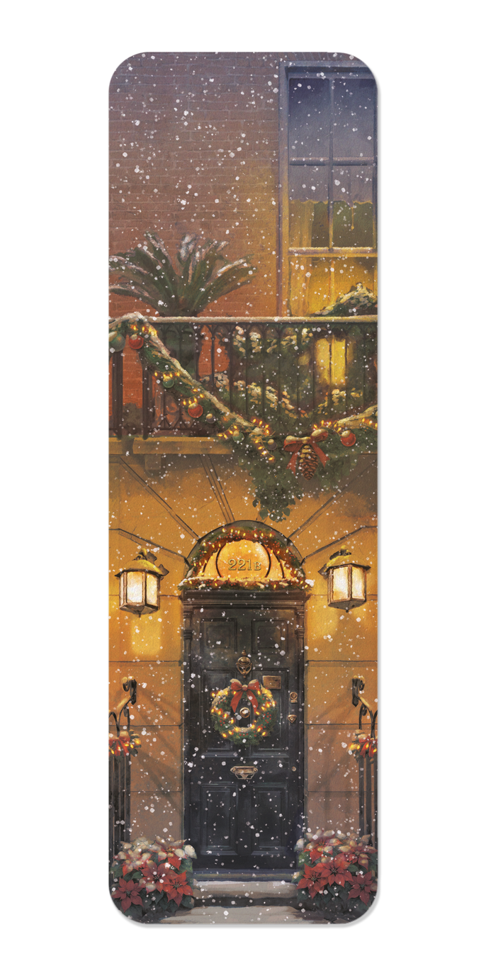 Ezen - Front Door of 221B Baker Street - Christmas Night - Bookmark - Front