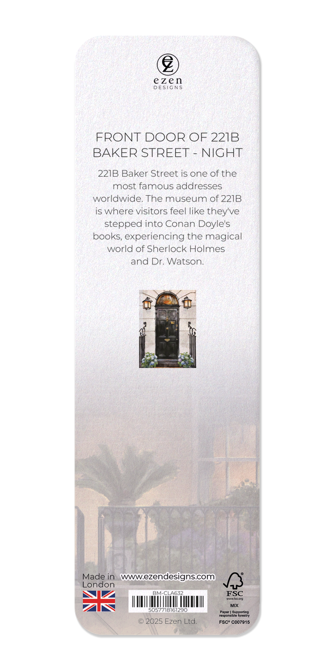Ezen - Front door of 221B Baker Street - Night - Bookmark - Back