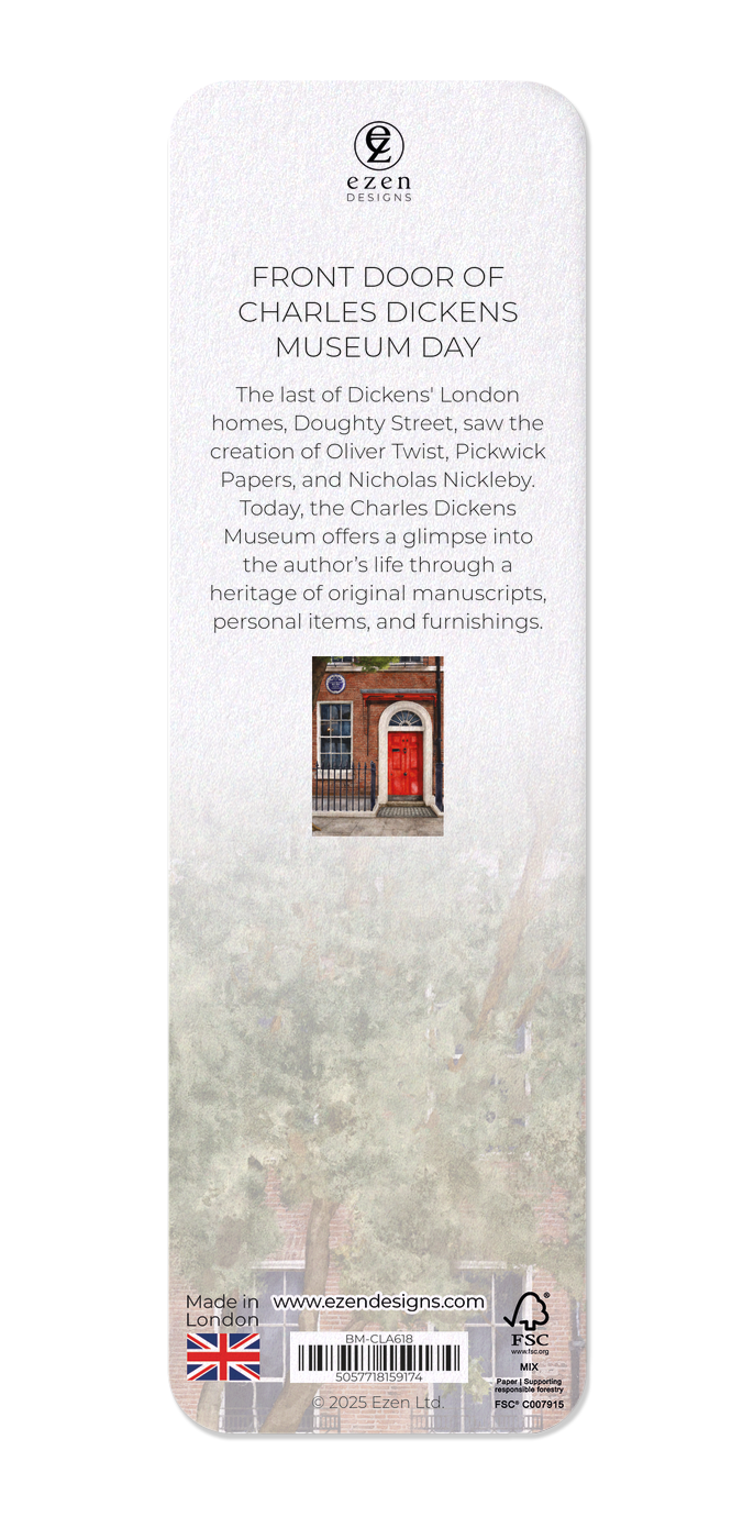 Ezen - Front Door of Charles Dickens Museum Day - Bookmark - Back