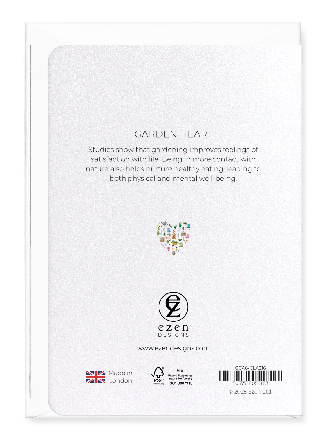 Ezen - Garden heart - Greeting Card - Back