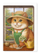 Ezen - Gardening Ginger Classic Cat - Greeting Card - Front