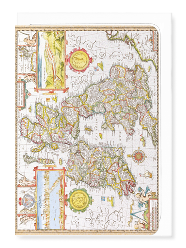 Ezen - Great Britain and Ireland BY JOHN SPEED (C.1611) - Greeting Card - Front