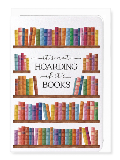 Ezen - Hoarding books - Greeting Card - Front