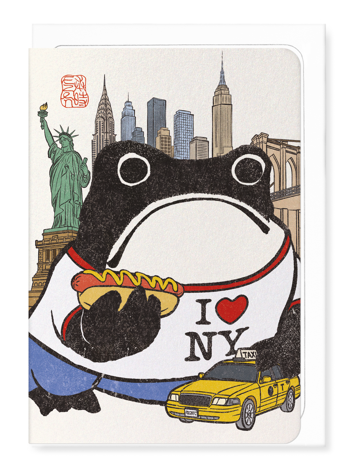 Ezen - I love New York Ezen Frog - Greeting Card - Front