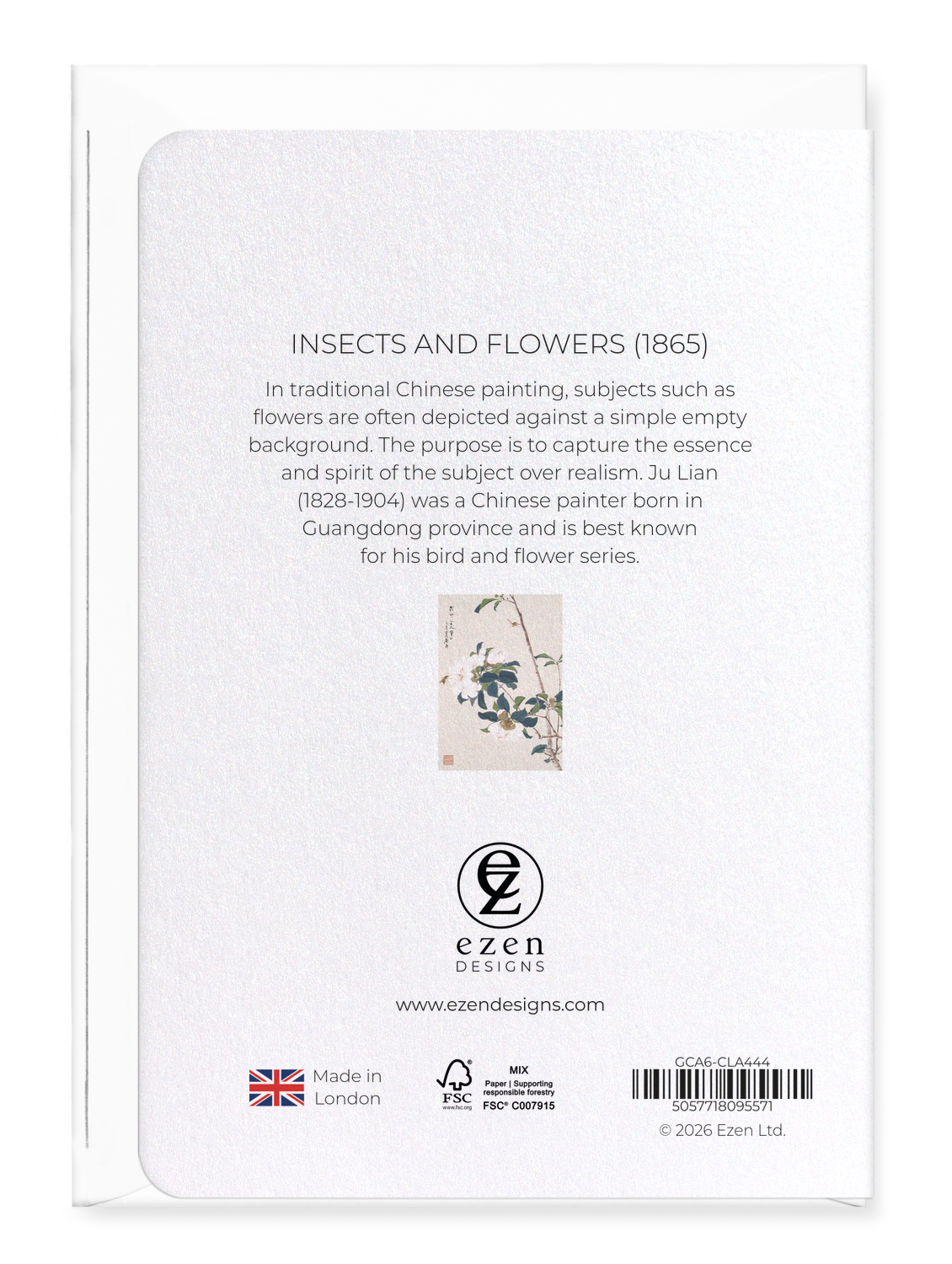 Ezen - Insects and Flowers (1865) - Greeting Card - Back