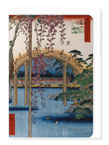Ezen - Inside Kameido Tenjin Shrine (1857) - Greeting Card - Front