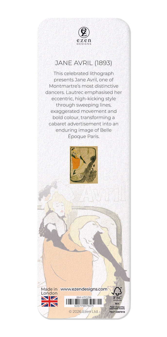 Ezen - Jane Avril (1893) - Bookmark - Back