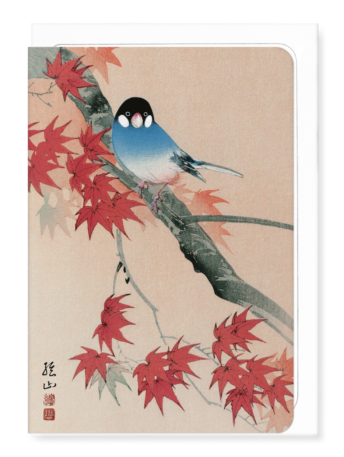Ezen - Java finch in the Autumn - Greeting Card - Front